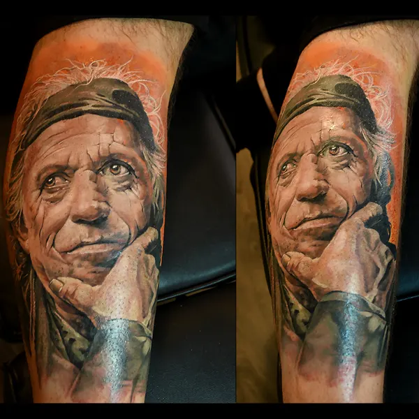 Keith Richards · portrét · lýtko · barevný realismus