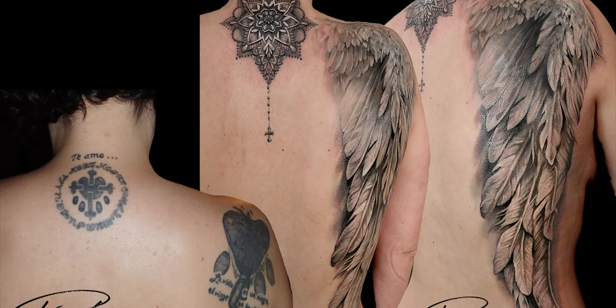 Křídlo a mandala · cover-up